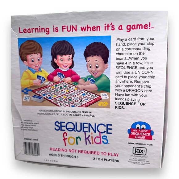 Sequence For Kids Board Game By Jax Ages 3 to 6 - Instructions are NOT Included - Picture 3 of 16